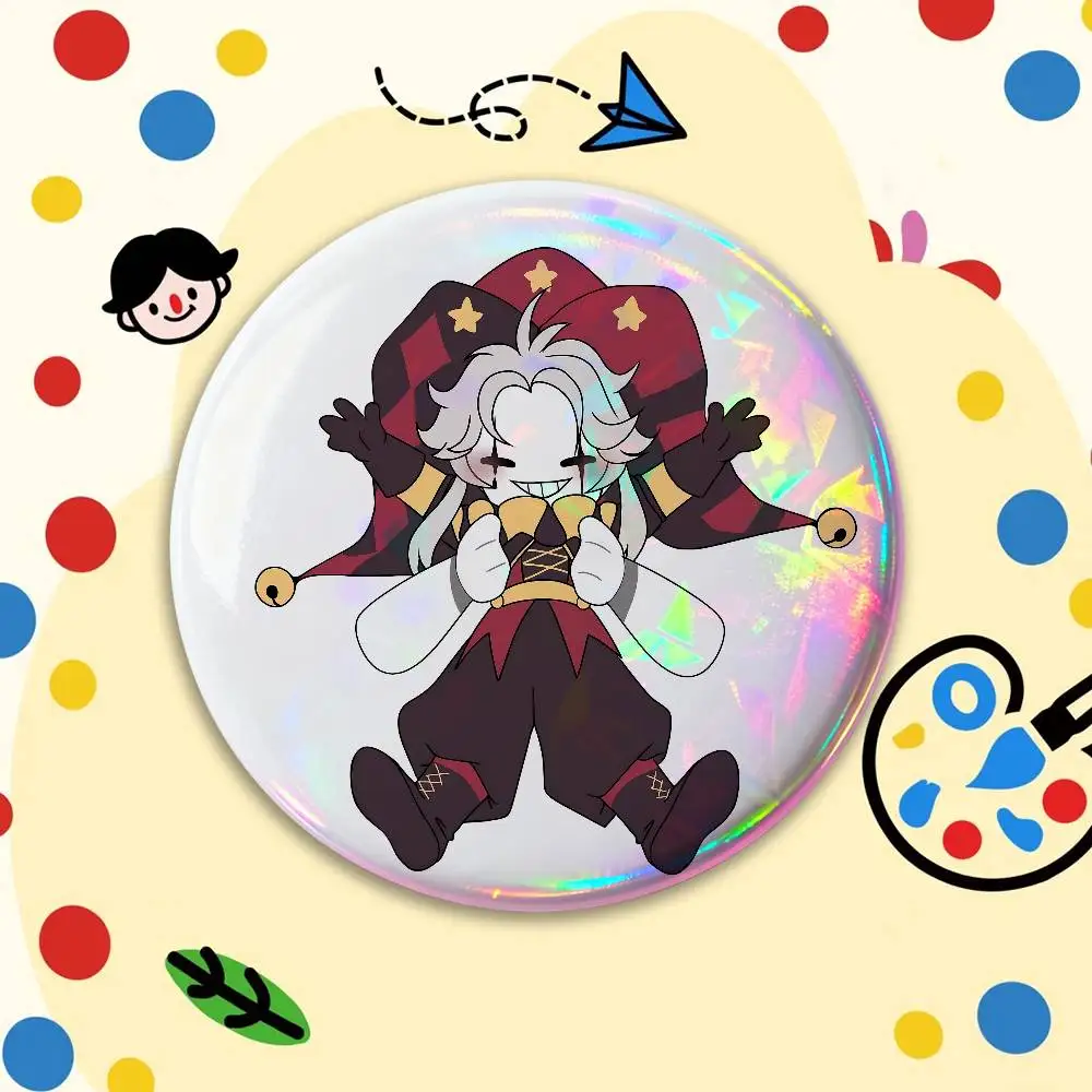 F-Freak P-Pierrots Circus Creative Round Badge Button Pin Bag Decor Fans Collection Friends Gift Brooch
