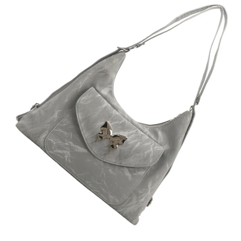 Bolso hombro multiusos con diseño mariposa estética, mochila con cremallera capacidad, bolso con correa ajustable