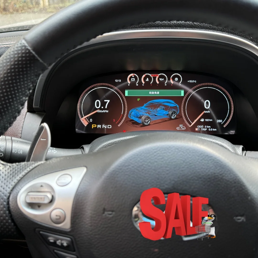 LCD لينكس متر لإنفينيتي Q70 QX70 FX35 FX25 2013 2014 - 2015 2016 2017 سيارة الوسائط المتعددة أداة لوحة القيادة عرض رئيس وحدة #2