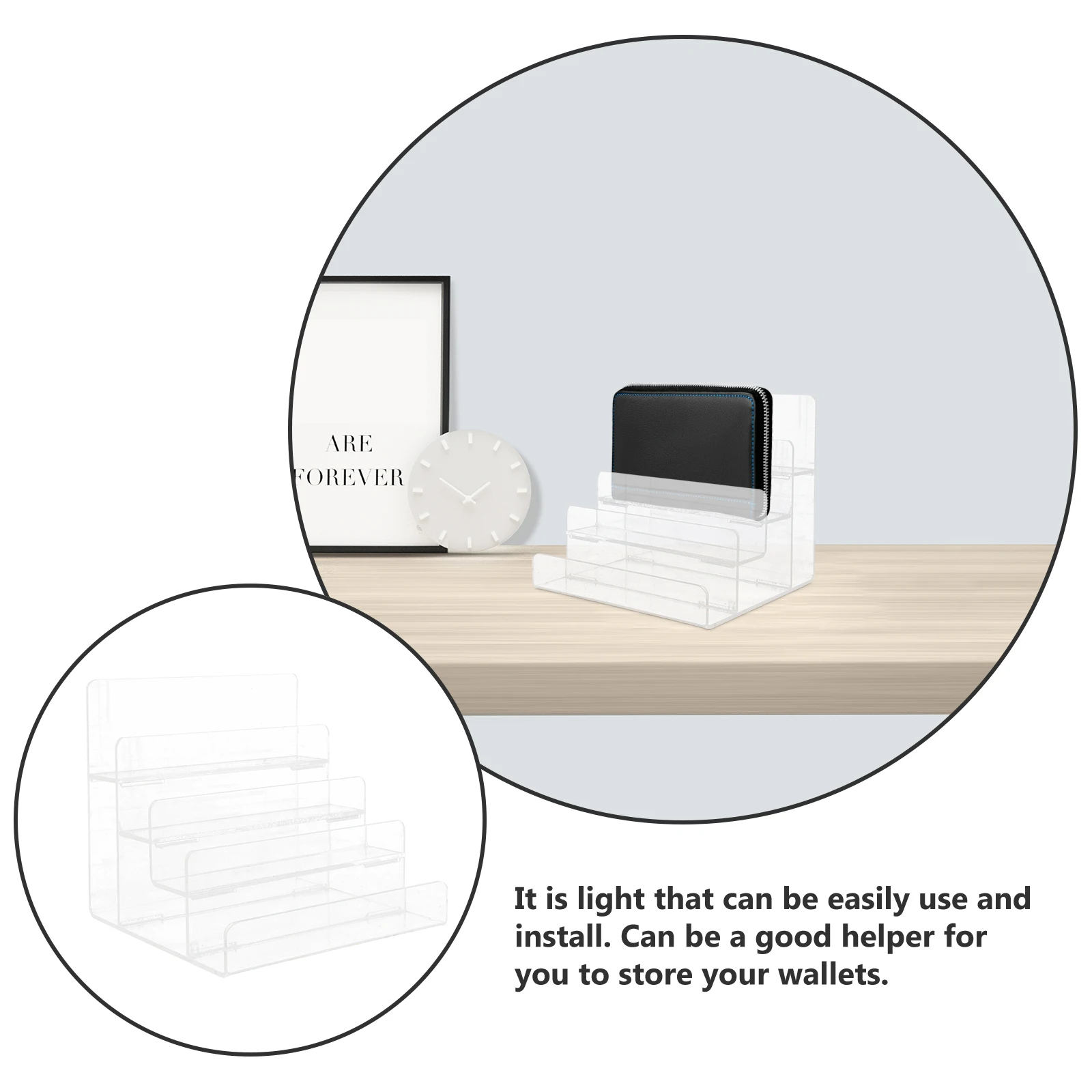 

Multi layer Acrylic Display Rack Wallet Purse St ganizer Holder Ladder Shape Sunglasses Frame Tabletop Storage