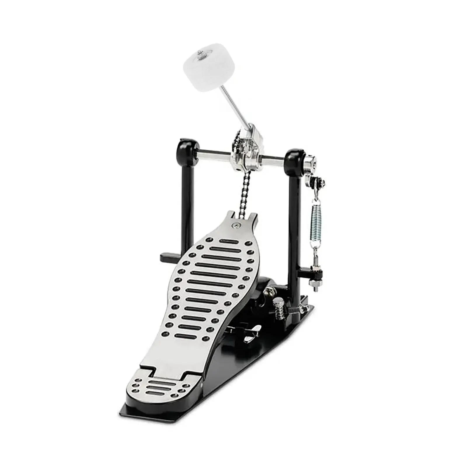 

2 Pcs Drum Pedal Hammer Kick Beater Replacement Parts Bass Drum Accessories Metal Handle Felt Stable