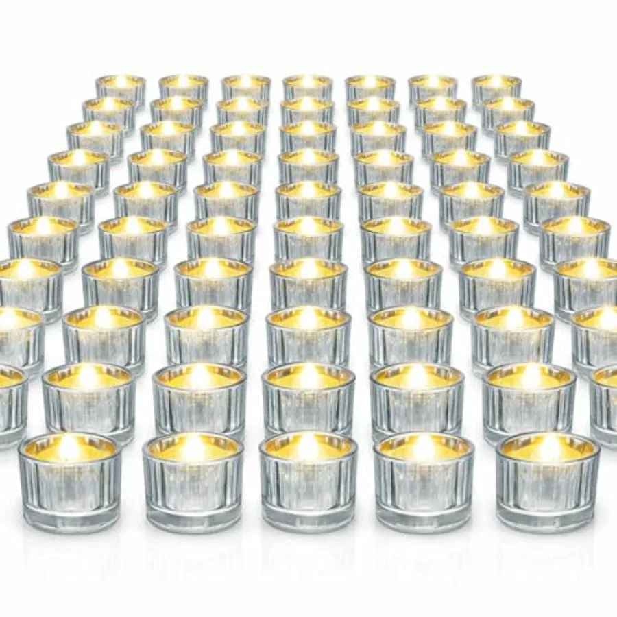 

Pcs Glass Tealight Candle Holder Ribbed Votive Candle Holder for Centerpiece Wedding Proposal Spa Aromatherapy Meditation Home