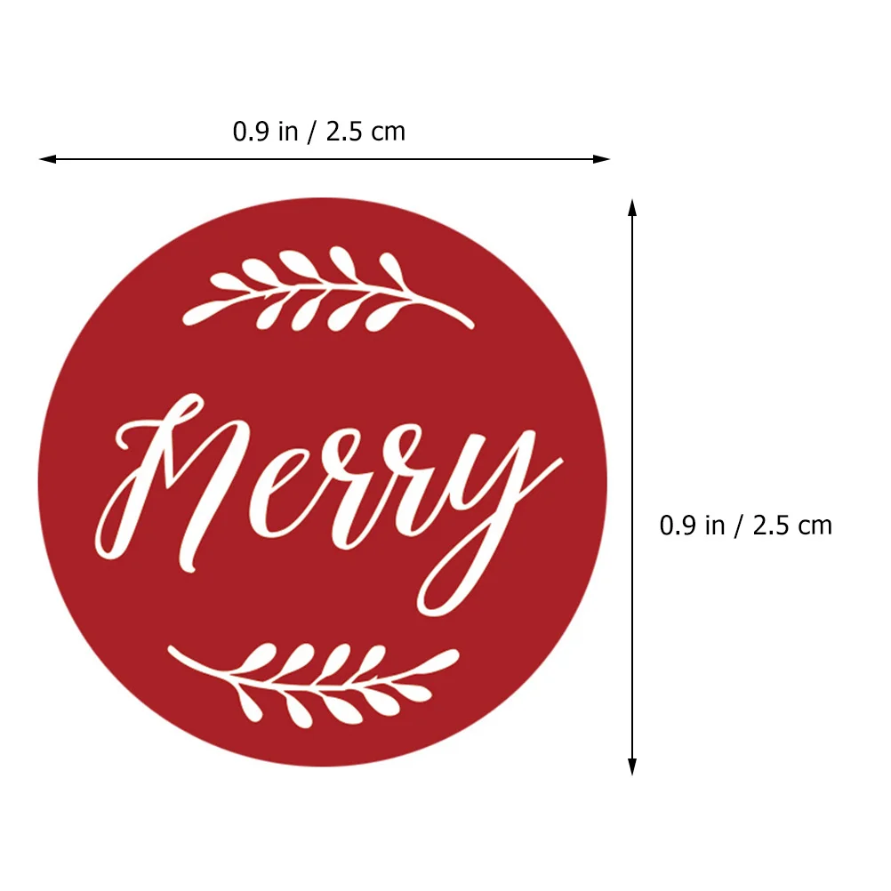 

1 Roll Christmas Stickers Round Sealing Sticker for Holiday Gift Bag Scrapbook Baking Food Wrapping Labels