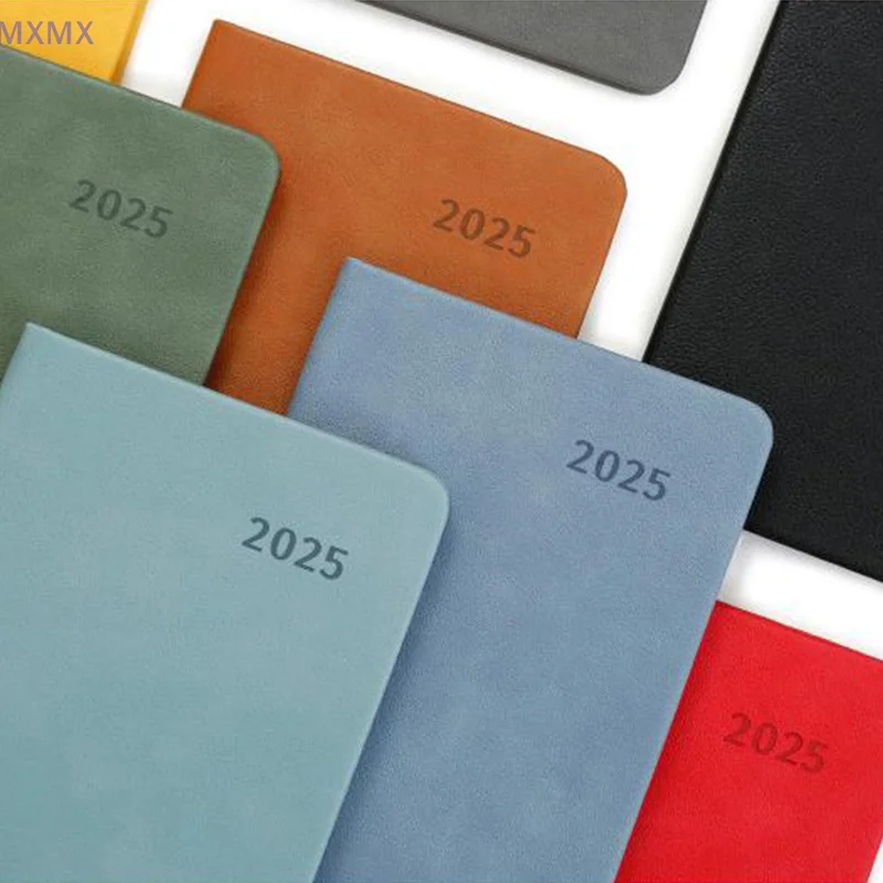 2025 Monthly Planner Notebooks Portable A5/A6 Journal Agenda Diary Notepad Mini Pocket Leather Notebook Office Accessories