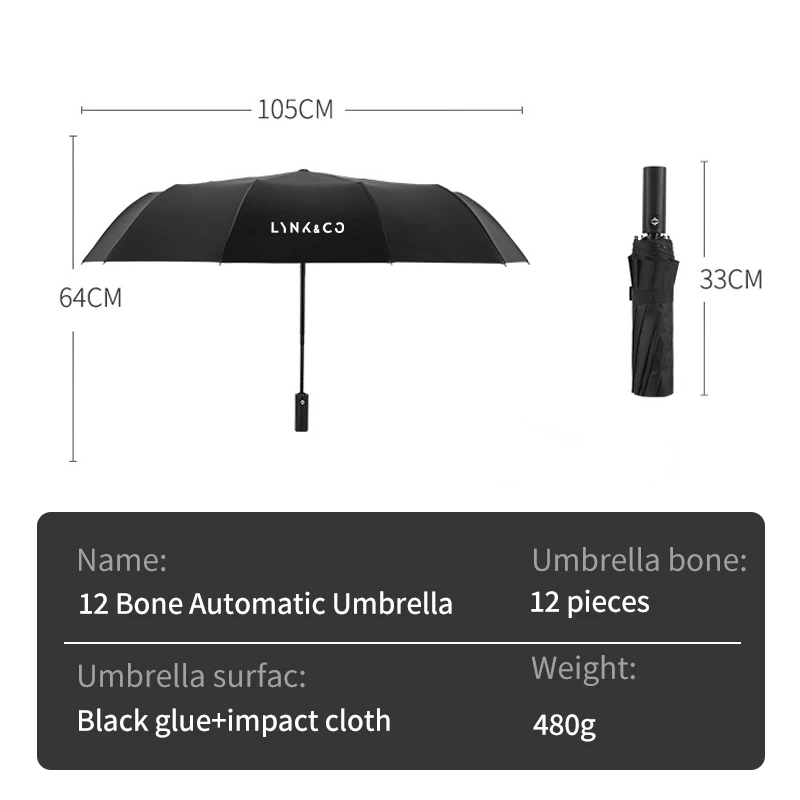 Car Fully Automatic Folding Umbrella Sunshade Accessories For LYNK&CO 09 08 03 06 01 02 05 Hatchback MHEV