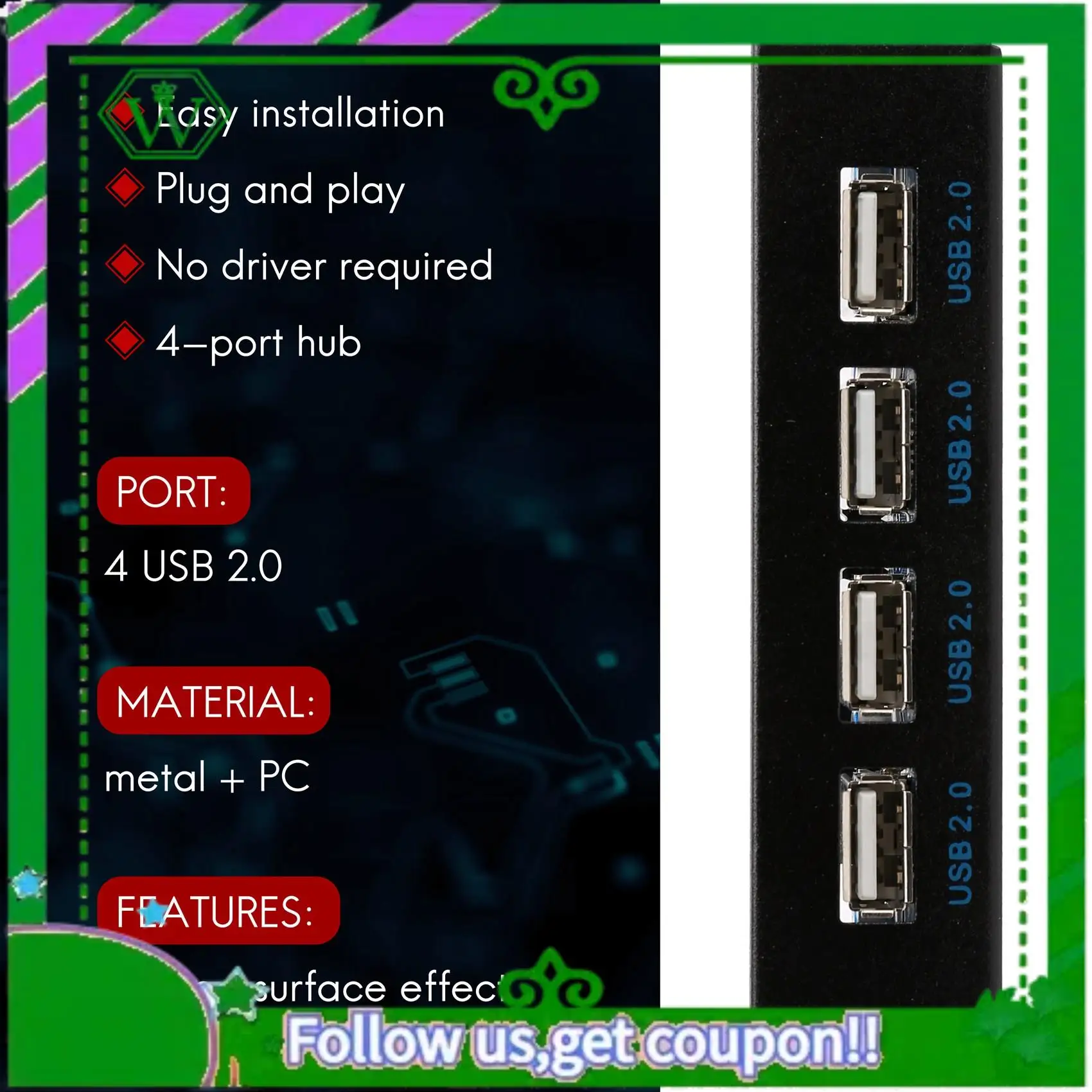 

ABIK-3,5-дюймовый отсек для дискеты, 4 порта, концентратор USB 2.0, USB2.0, адаптер расширения передней панели, кронштейн с 9-контактным кабелем для настольного компьютера