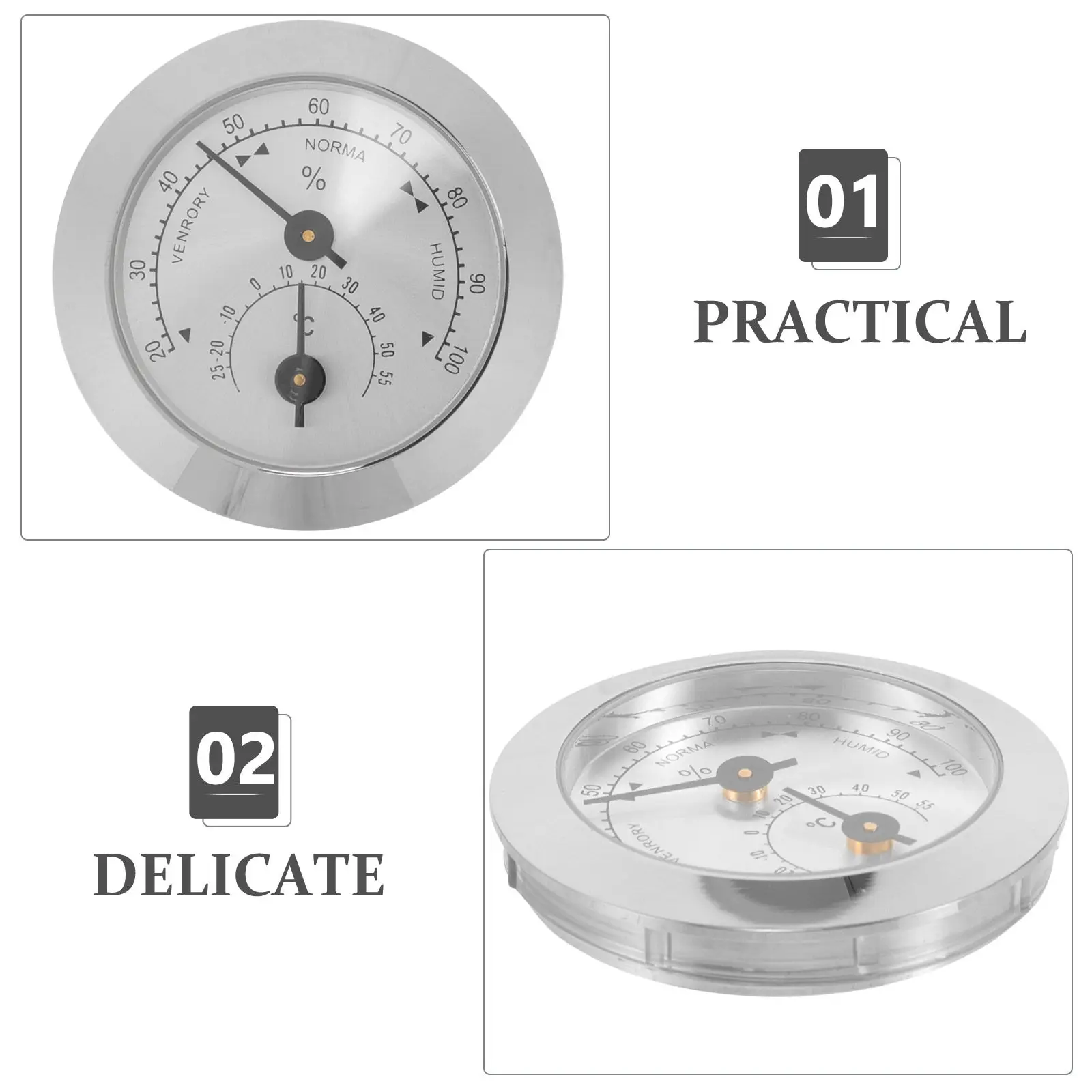 Mini Hygrometer for Violin Guitar Case Temperature Humidity Control ABS Zinc Alloy Fine Workmanship Violin Accessories Musician