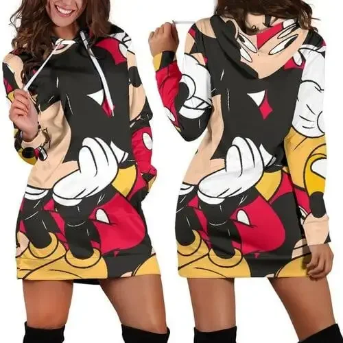 Disney tureMouse-Robe pull à capuche pour femme, sweat-shirt imprimé en 3D2025