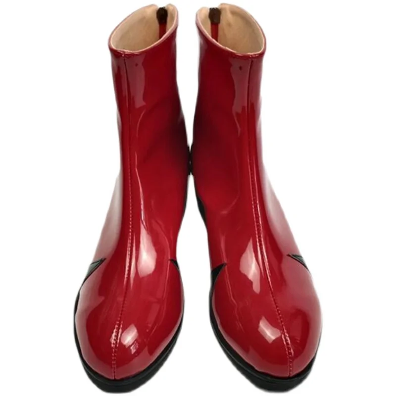 

Asuka Langley Soryu Cosplay Red Shoes Halloween Cosplay Custom Boots