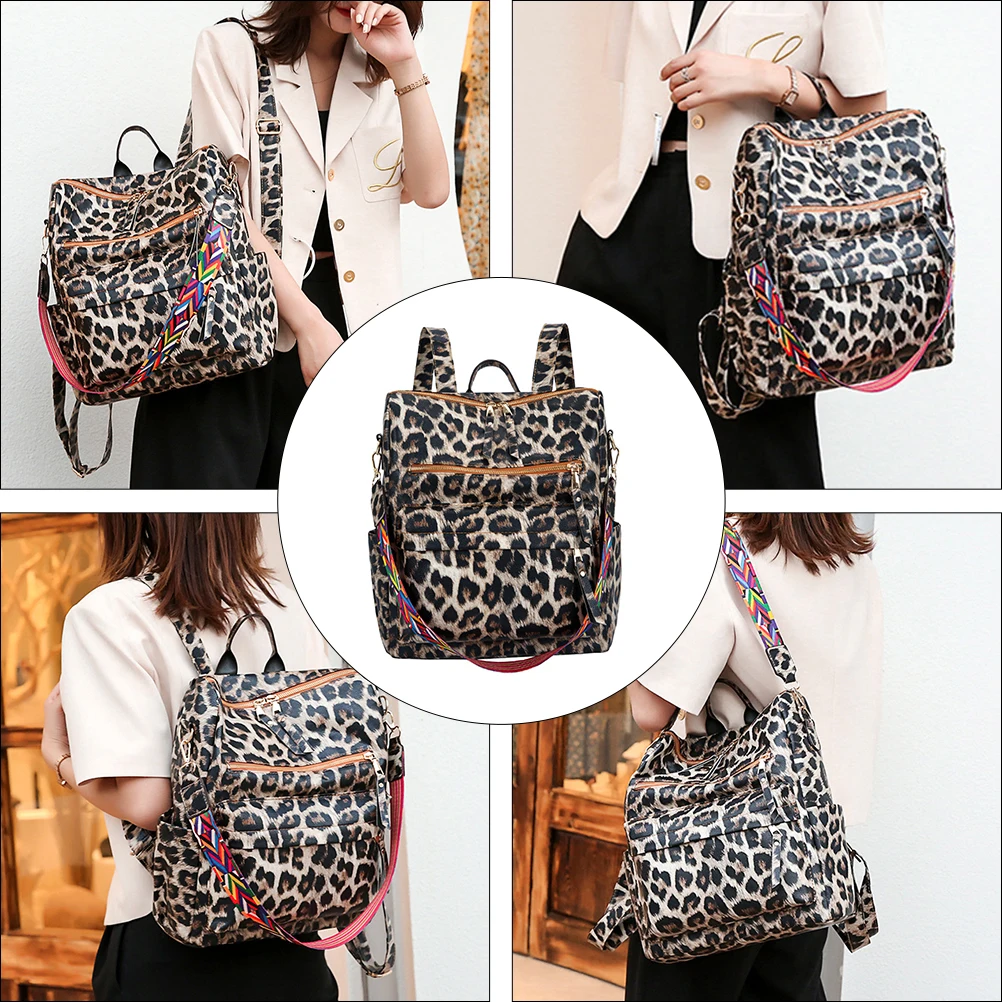 

1Pcs Student Backpack Leopard Printing Large Capacity Fashion Travel Book Bag Shoulder Bag Backpack Schoolbag Schoolbag