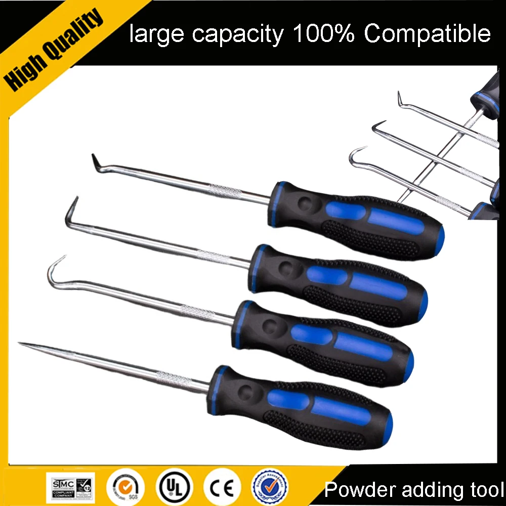 4PC Cartridge Toner Powder Refill Reset Tool Kit Laser Printer PhotoCopier Maintenance Screwdriver Tool Set Oil Seal Hook