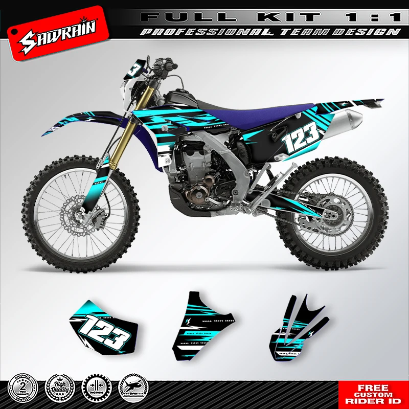 

Наклейка на мотоцикл Sawrain, набор наклеек с графикой команды для YAMAHA WRF 450 2012 2013 2014 2015 014