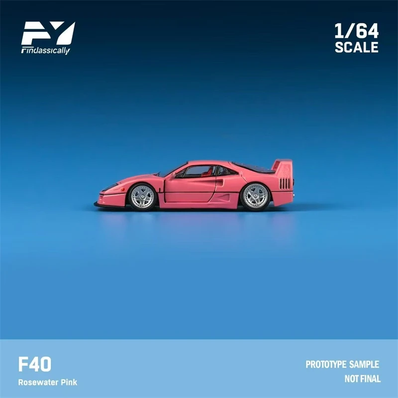 FY 1/64 F40 Tiffany blauwe legering speelgoed motorvoertuig gegoten metalen model geschenken