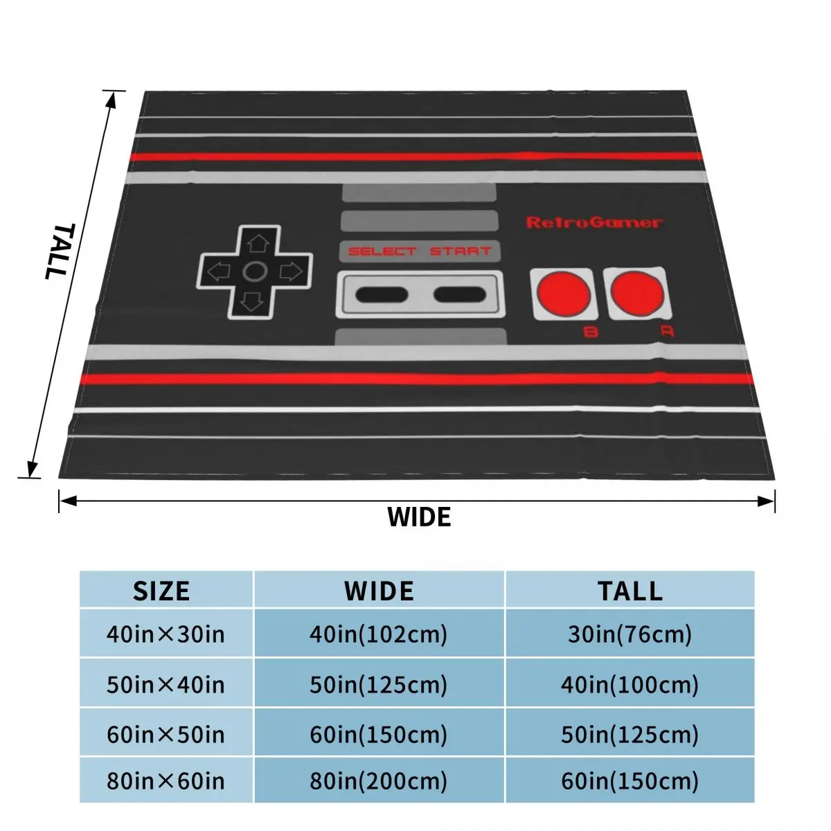 8-Bit Retro Gamer - Controller Throw Blanket fluffy blanket Sofas