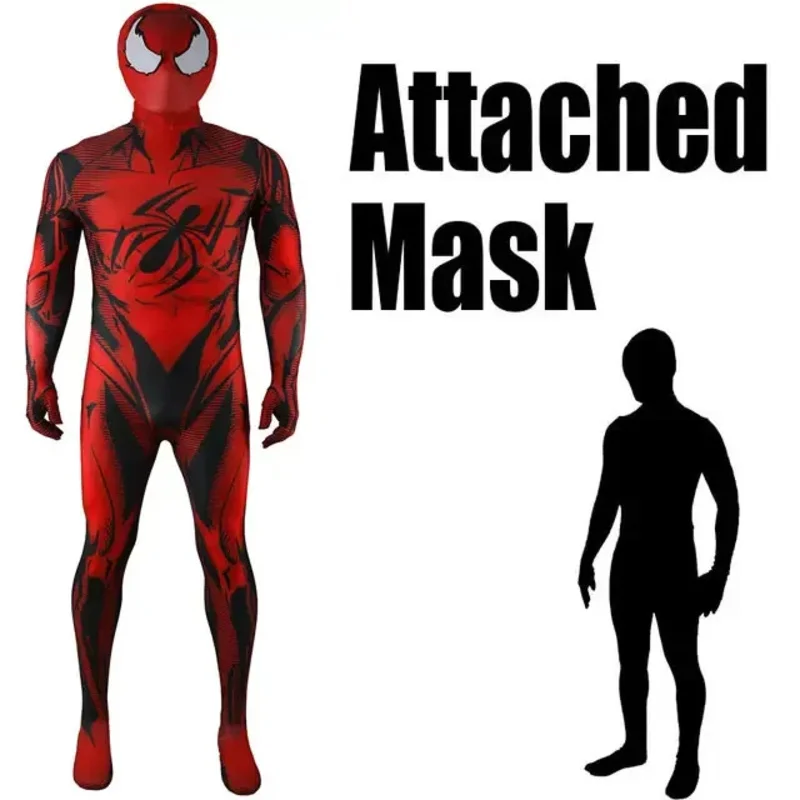 Sky03 Halloween Scarlet Spider Superhero Cosplay Costume Full Spiderman Bodysuit Zentai Second Jumpsuits55Hu%
