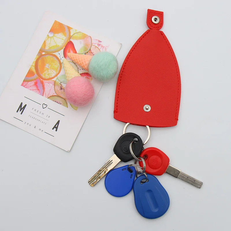 Customize initials Leather keychain Key Box Cute Pull Out Wallets Case PU Leather Key Case Pull Type Pocket Key Holder For Keys image 5