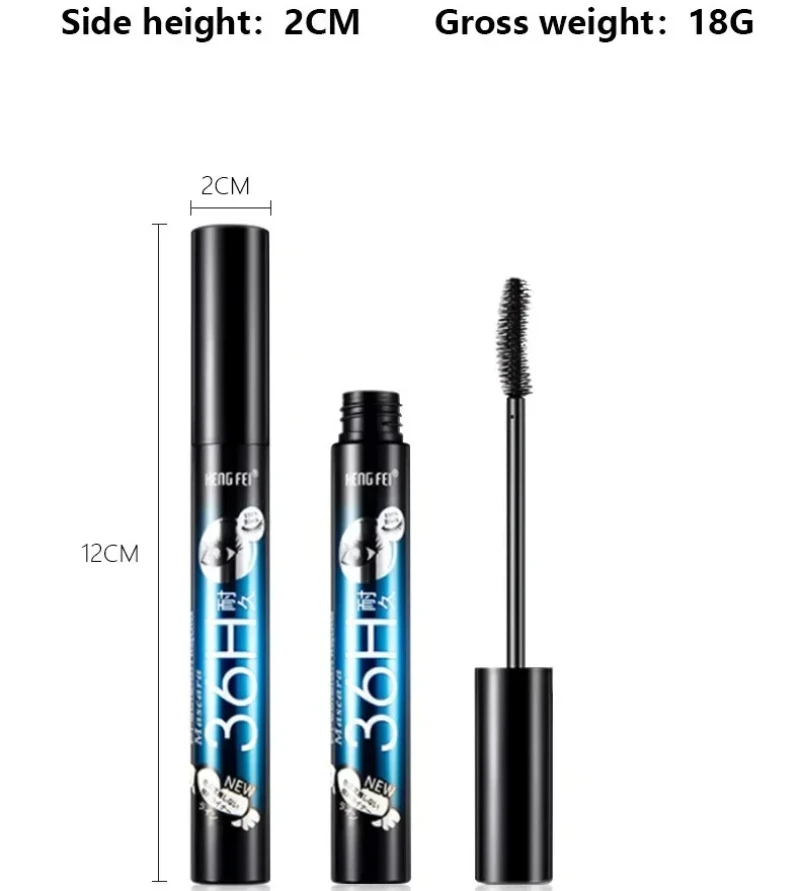 Spedizione gratuita 36H Mascara Impermeabile Sweatproof Non-Smudge 4D Mascara Allungamento Volumizzante e Curling Mascara Ciglia spesse