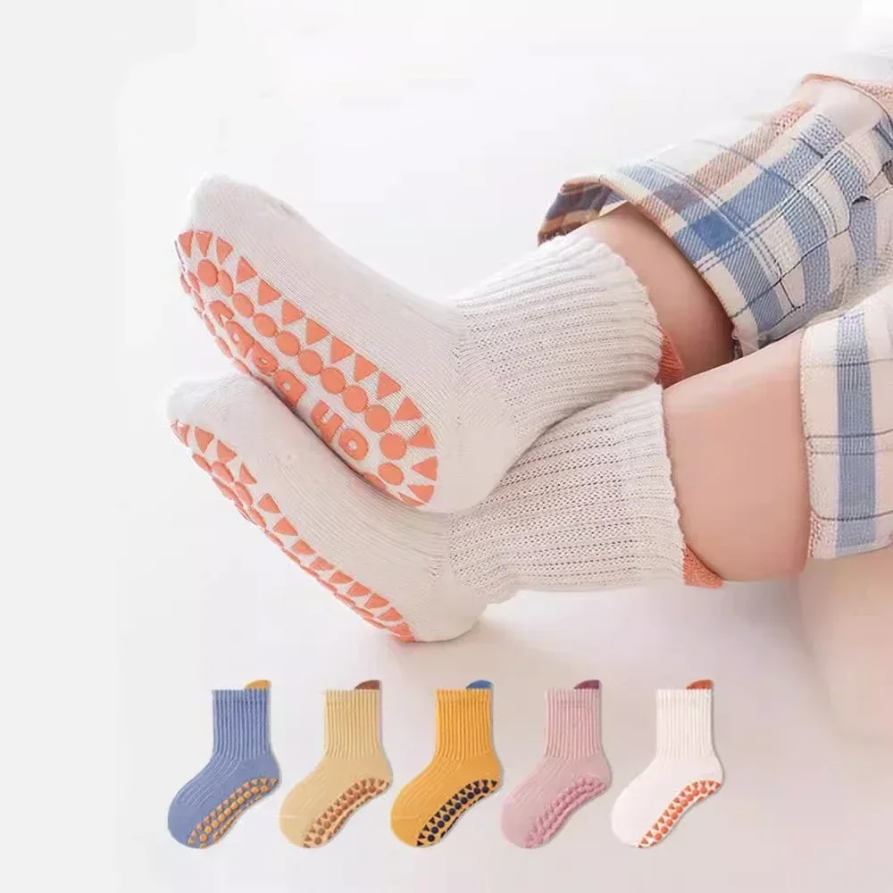 

3 Pairs Korean Kids Soft Fashion Trampoline Socks Baby Middle Tube Stockings Long Socks Infant Toddler Boys Girls Casual Socks