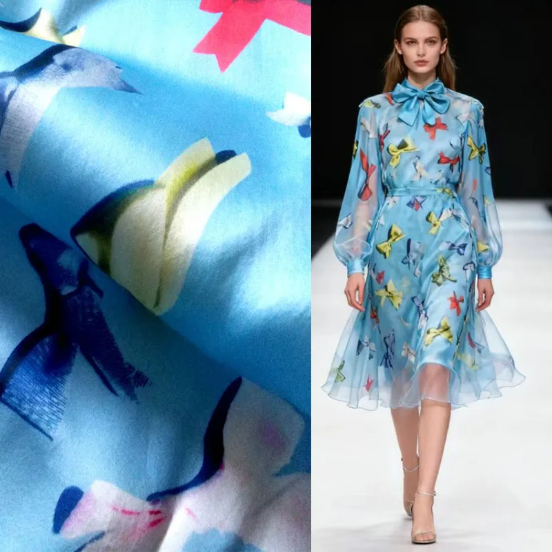 

Парчовая французская кружевная ткань для шитья шелковая ткань из органзы тканый материал ля штор тюль синий бант с принтом блузка платье текстиль ткань с принтом шелк натуральный ткань рукоделие пряжа для вязания Шелк