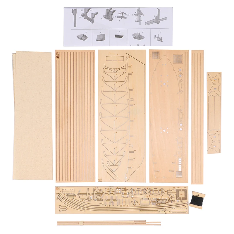 1:70 Port Wooden Sailing Boat Model DIY Kit Ship Assembly Decoration Gift