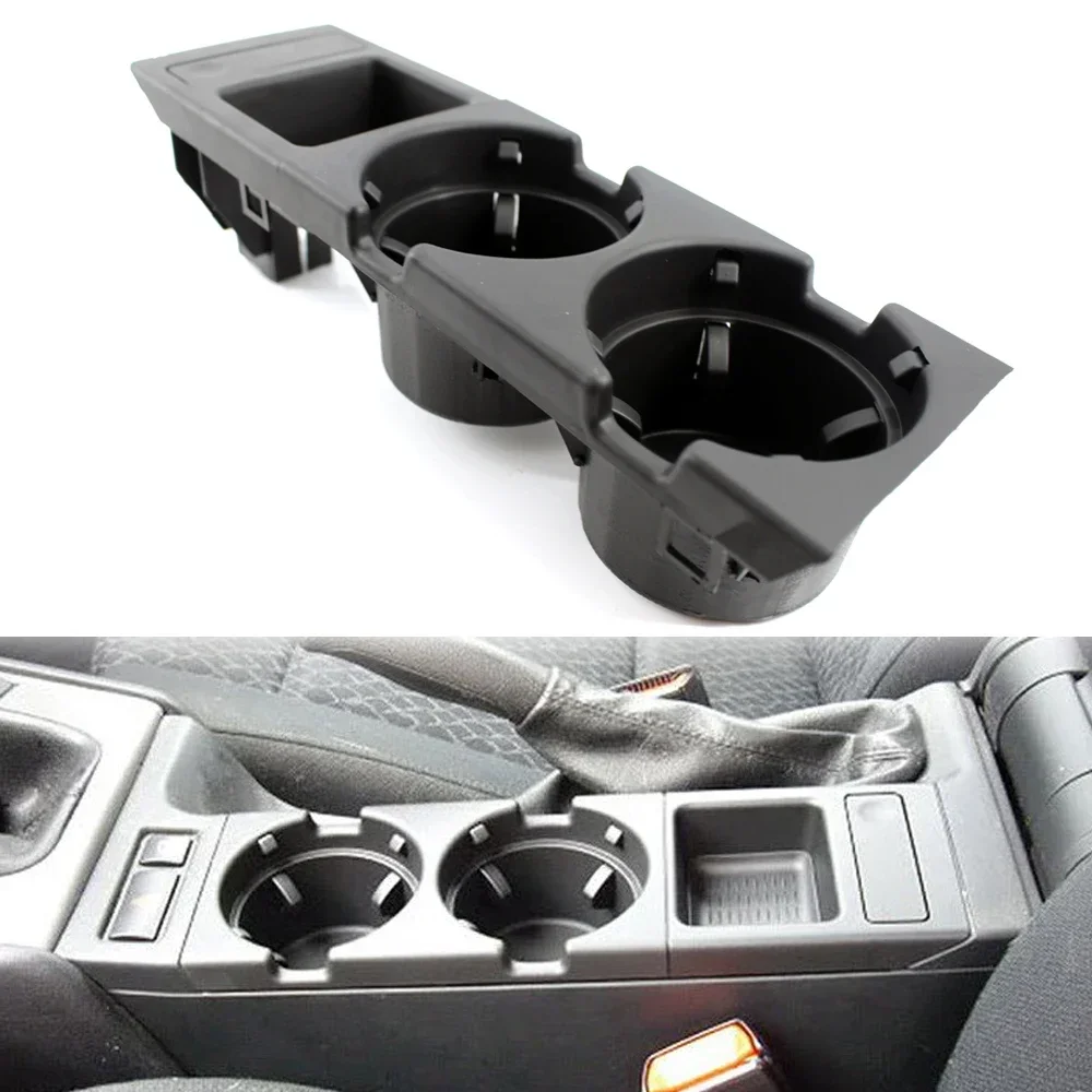 New Double Hole Front Center Console Storage Box Coin + Cup Holder Car Styling For BMW E46 Series 1999-2006 51168217953