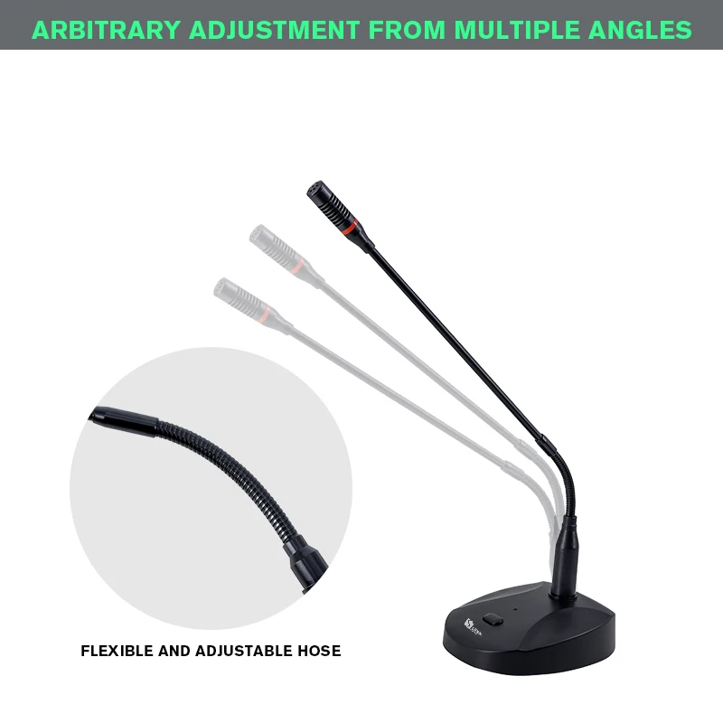 유선 구즈넥 컨퍼런스 마이크, 전문가용 360 ° 고감도 유선, 연설용 각도 조절 가능, 새로운 디자인, 인기 판매