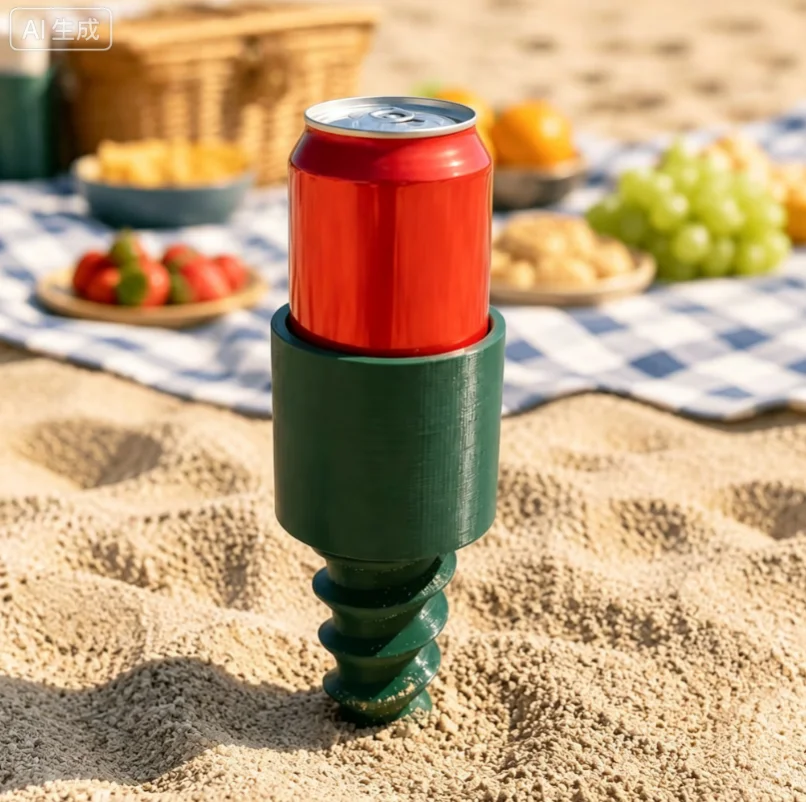 Sand Cup Holder Portable Sand Beach Cup Holder With Twist Drink Stand Outdoor Bottle Stabilizer Multicolor Pocket Cup For Travel