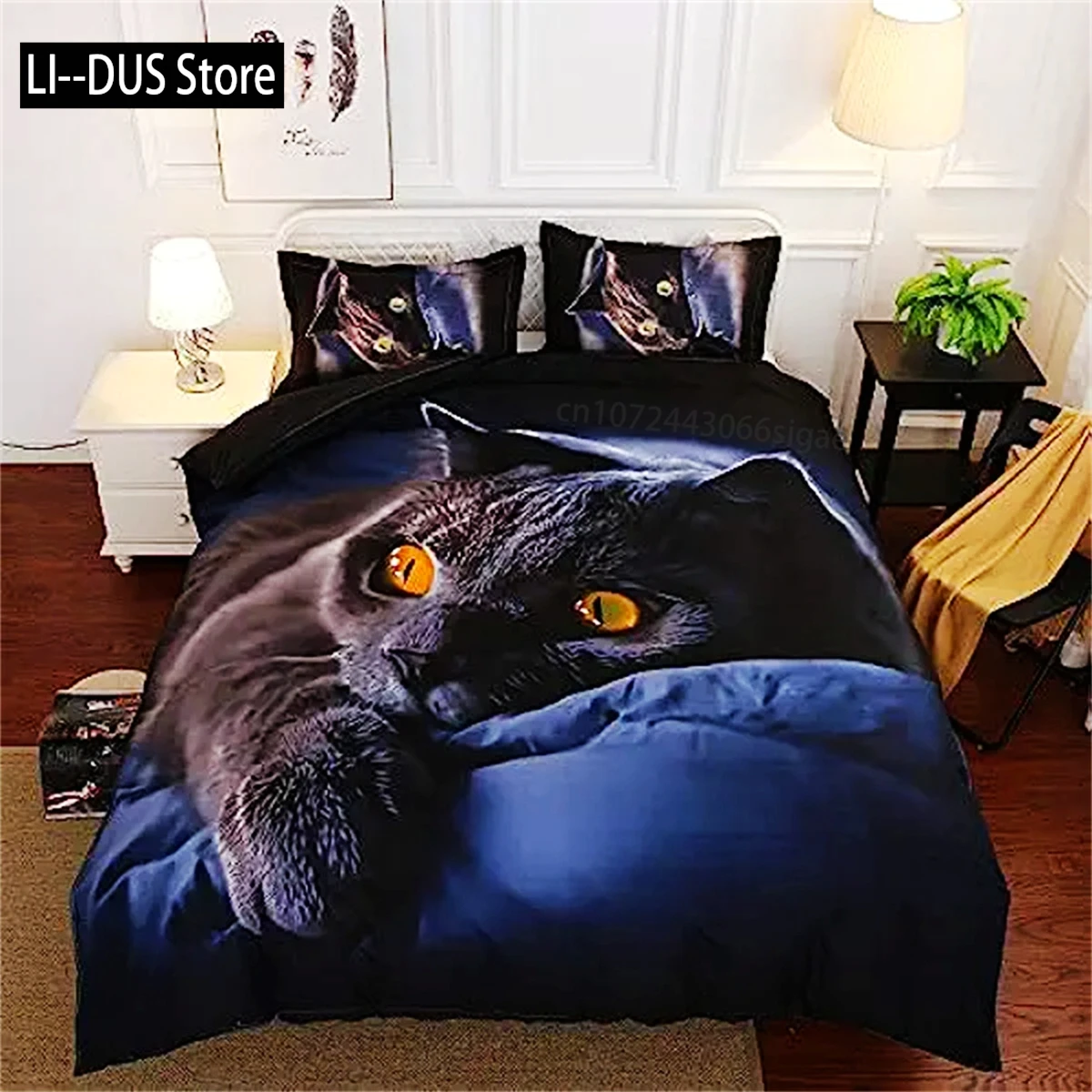 

Cat Duvet Cover Pet Cat Cute Kitten Comforter Cover For Kids Boys Girls Teens 3D Animal Theme Bedspread Cover Cat Lover's Gifts
