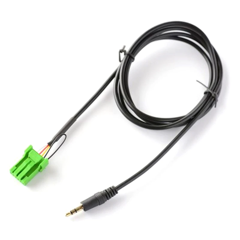 

6Pin Green Connector Stereo 3.5mm Jack Audio- Aux-In MP3 Cable Wire For Jazz Fit 2002-2006