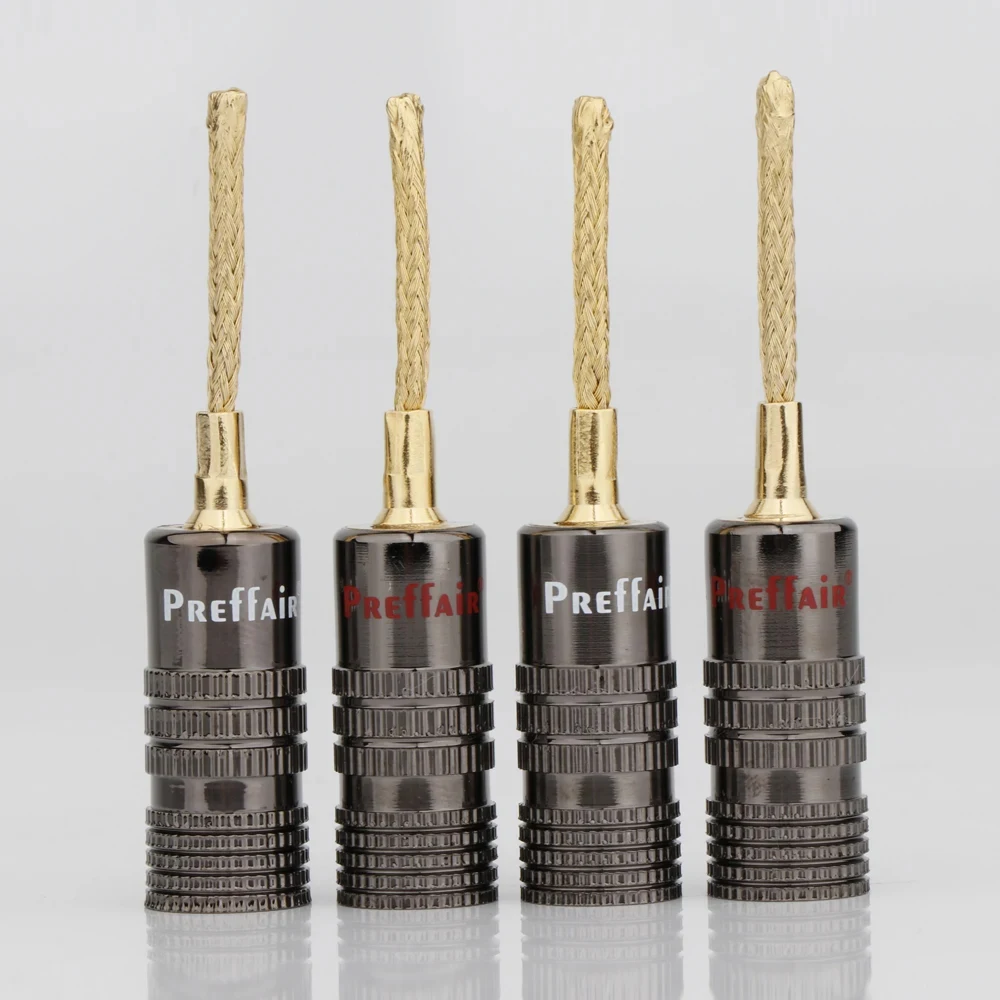 BA1485 High Quality Gold Plated Braided Type Banana Plug for DIY HiFi Audio Power Amplifier Speaker Cable Connector