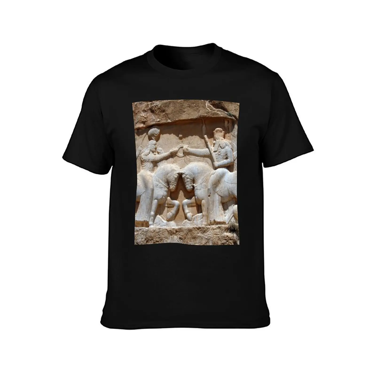 Persian Knights, King Ardashir Monument, Persia, Iran T-Shirt, Summer Casual Cotton Tee, Oversized Streetwear Tops, 100% Cotton