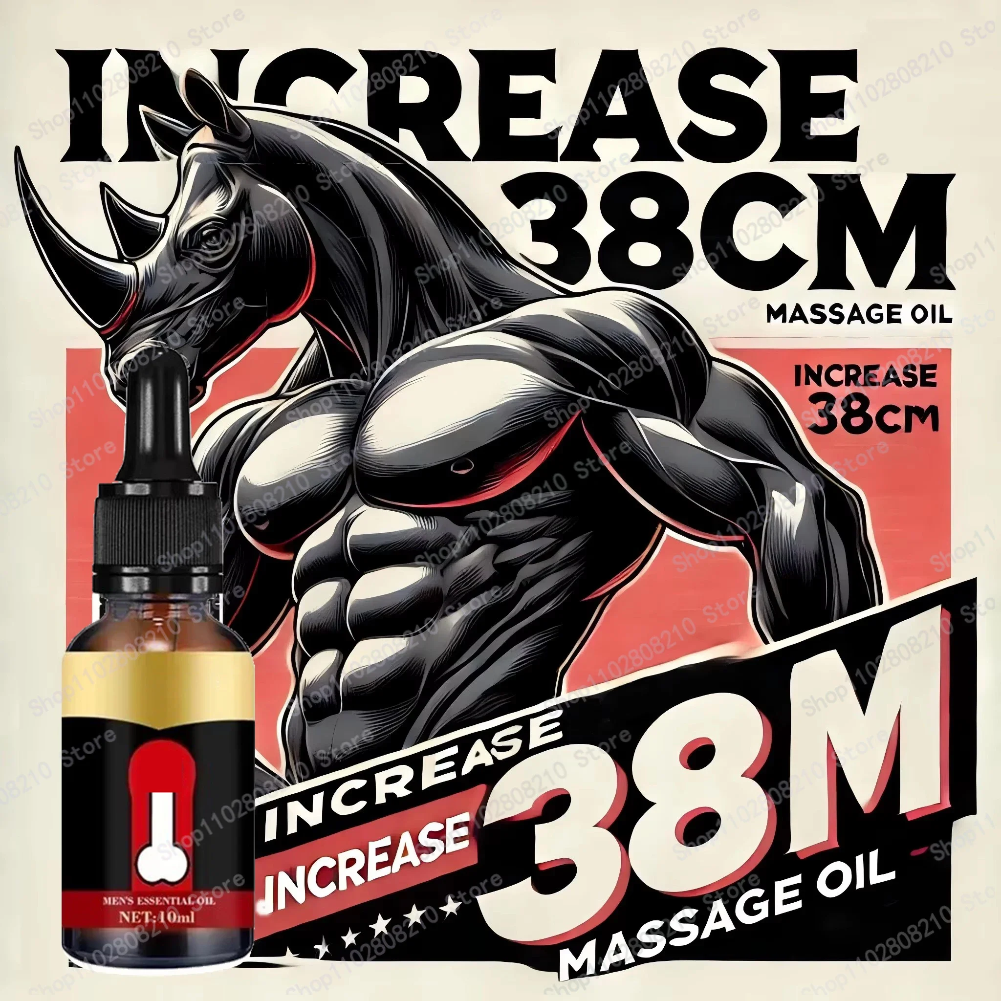 Men's massage oil with pure natural and safe formula, efficient patented technology