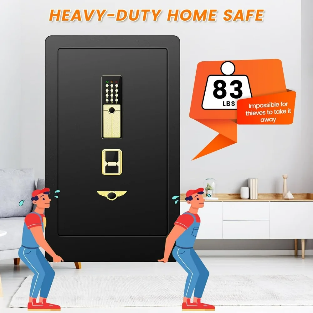 8.5 Cuft Extra Large Home Safe Fireproof Waterproof, Heavy Duty Fire Proof Safes with Fireproof Bag, Electronic Keypad, Keys and image 6