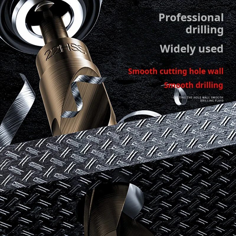 M35-CO HSS Reduced Handle Twists Drill 13.5~30mm, Handle Diameter 12.7mm (1/2 Inch) Stainless Steel Metal Reaming Drill Cobalt