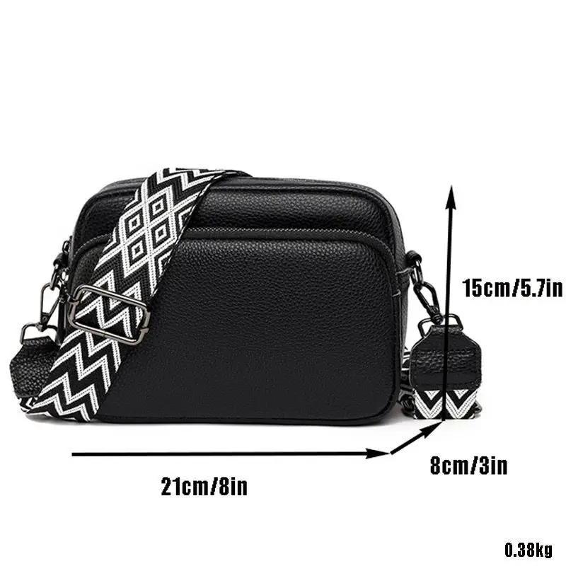 Imagem -02 - Bolsa Crossbody de Couro Genuíno para Mulheres Sólido Câmera Messenger Bolsa 100