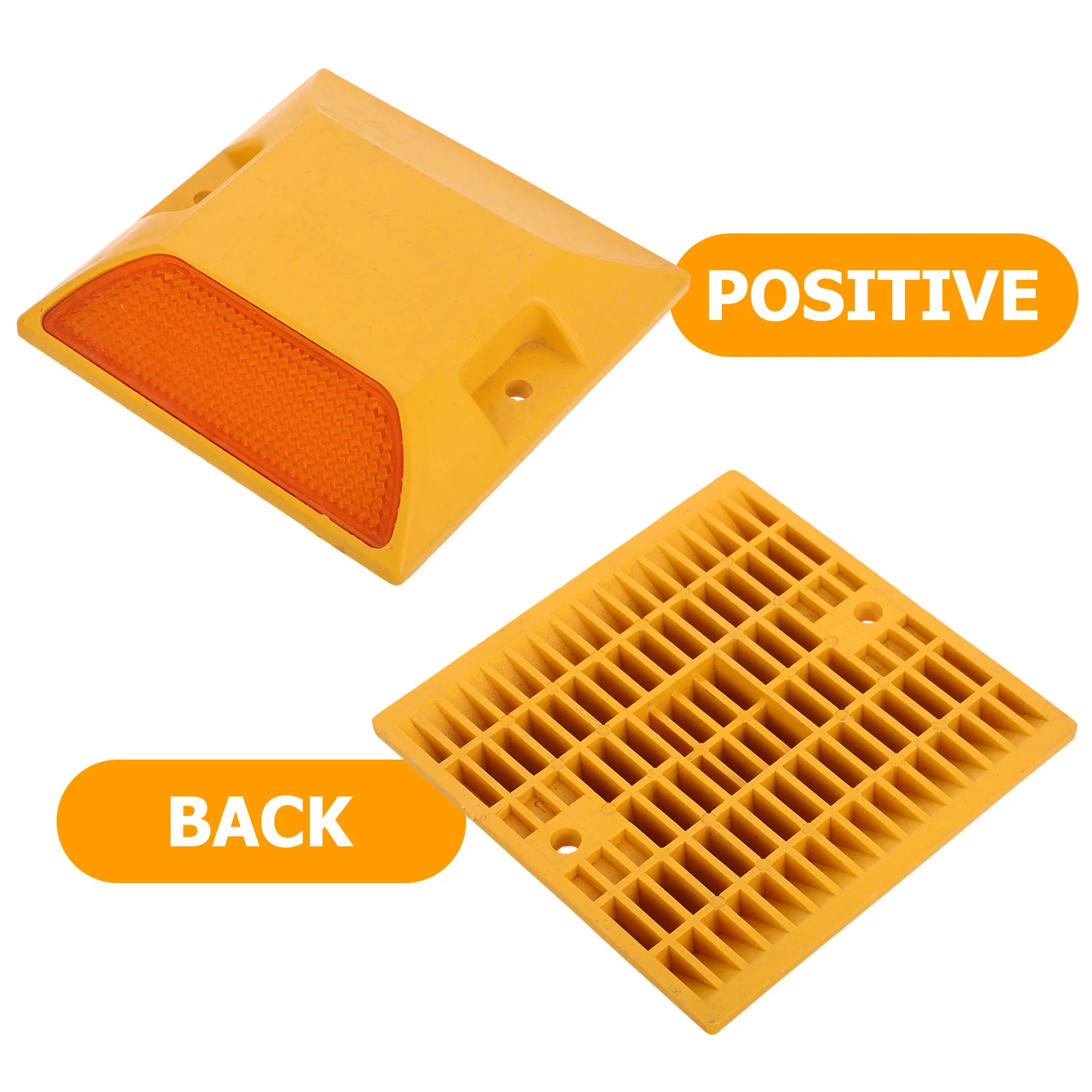 2Pcs Road Reflectors for Driveway Reflective Plastic Studs Raised Safety Markers Street Highway Traffic Management Equipment