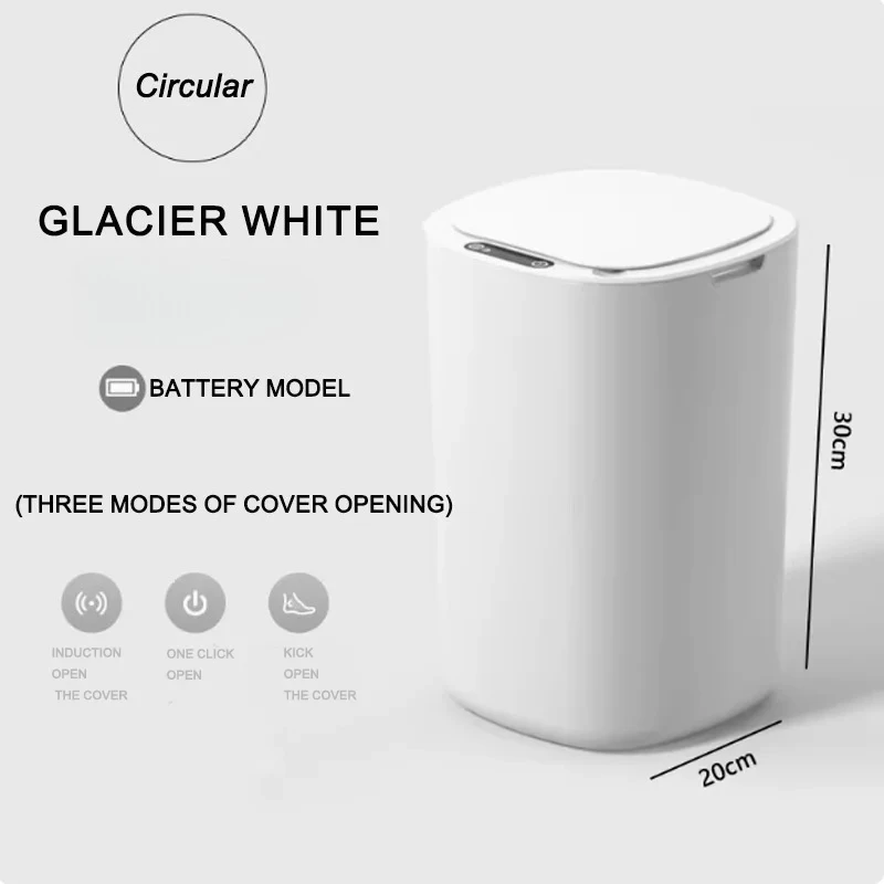 Intelligent Sensor Trash Can Automatic Flip Lid Garbage Classification Household Office Kitchen Bathroom and Medical Trash Can