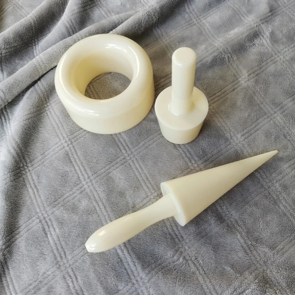 

Ice Cream Cones Reusable Molds Plastic Roller Decorate Maker Mould White Icecream