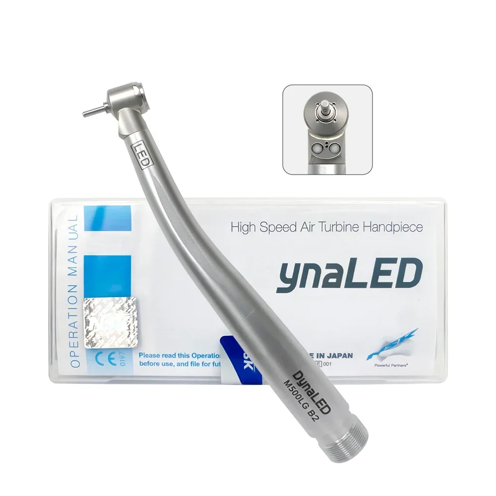 

den tal Equipment LED light Children High Speed Handpiece Air Turbine Super Mini Head 2/4Holes with Single Push Button