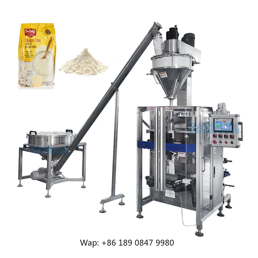 【Hot】Automatic Multi-function 50g 100g 200g Powder Filling Packing Machine Vertical Sachet Food Powder Packaging Machines