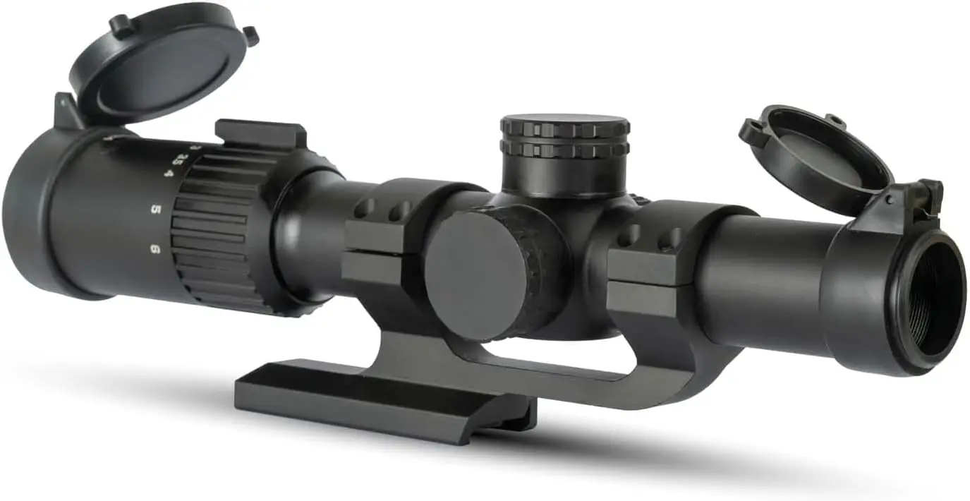 

Rifle Scope with Offset Scope Mount