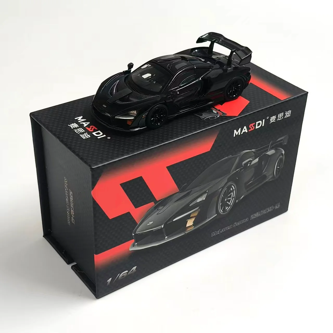 ダイキャスト 1:64 スケール マクラーレン セナ ブラック スーパーカー 合金車モデル コレクタブルおもちゃ ギフト 記念品 ディスプレイ装飾品