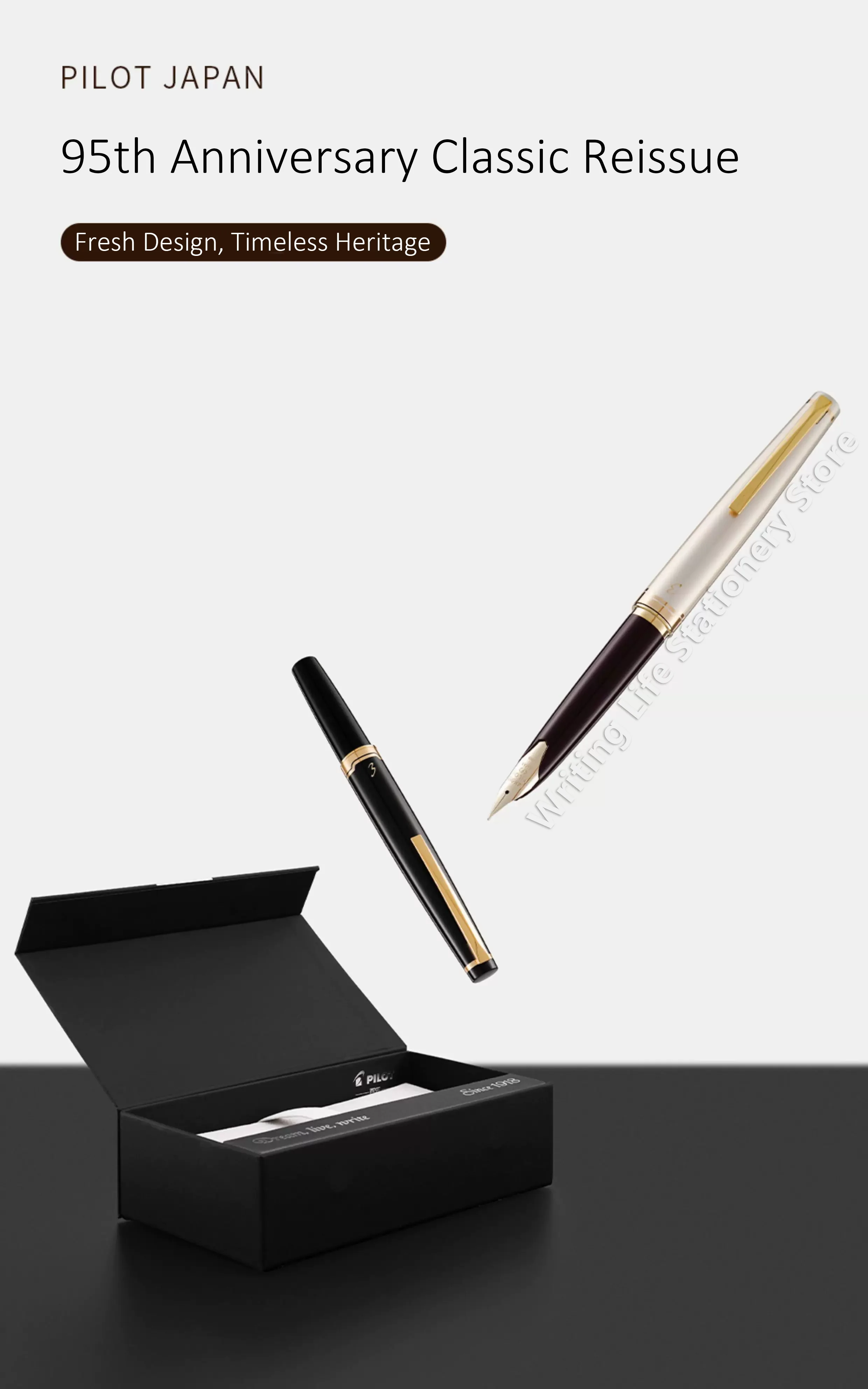 Original Japan Pilot Elite 95s Stift Jubiläumsausgabe 14K Goldspitze Taschenformat Goldstift Unterschriftsgeschenk für Frauen – Detail 2