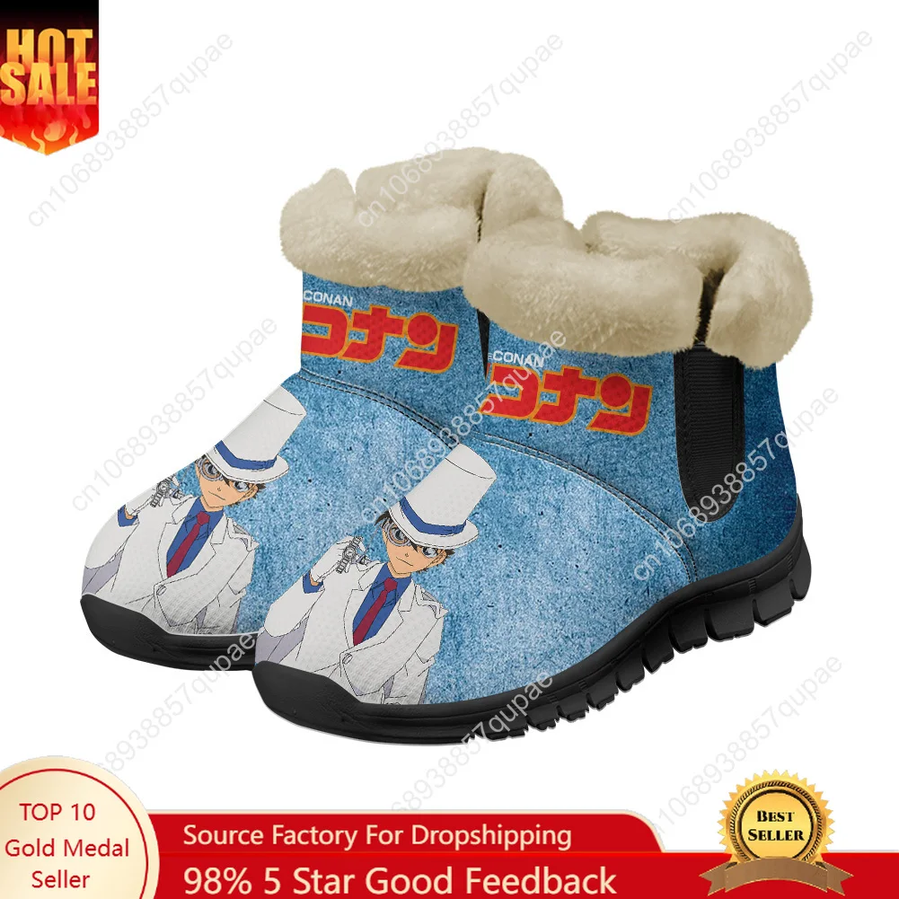 

Detective Conan Snow Boots Chucky Cartoon Cute Men Women Teenager Keep Warm Shoes Casual Snow Shoe Couple Sports Customized Boot