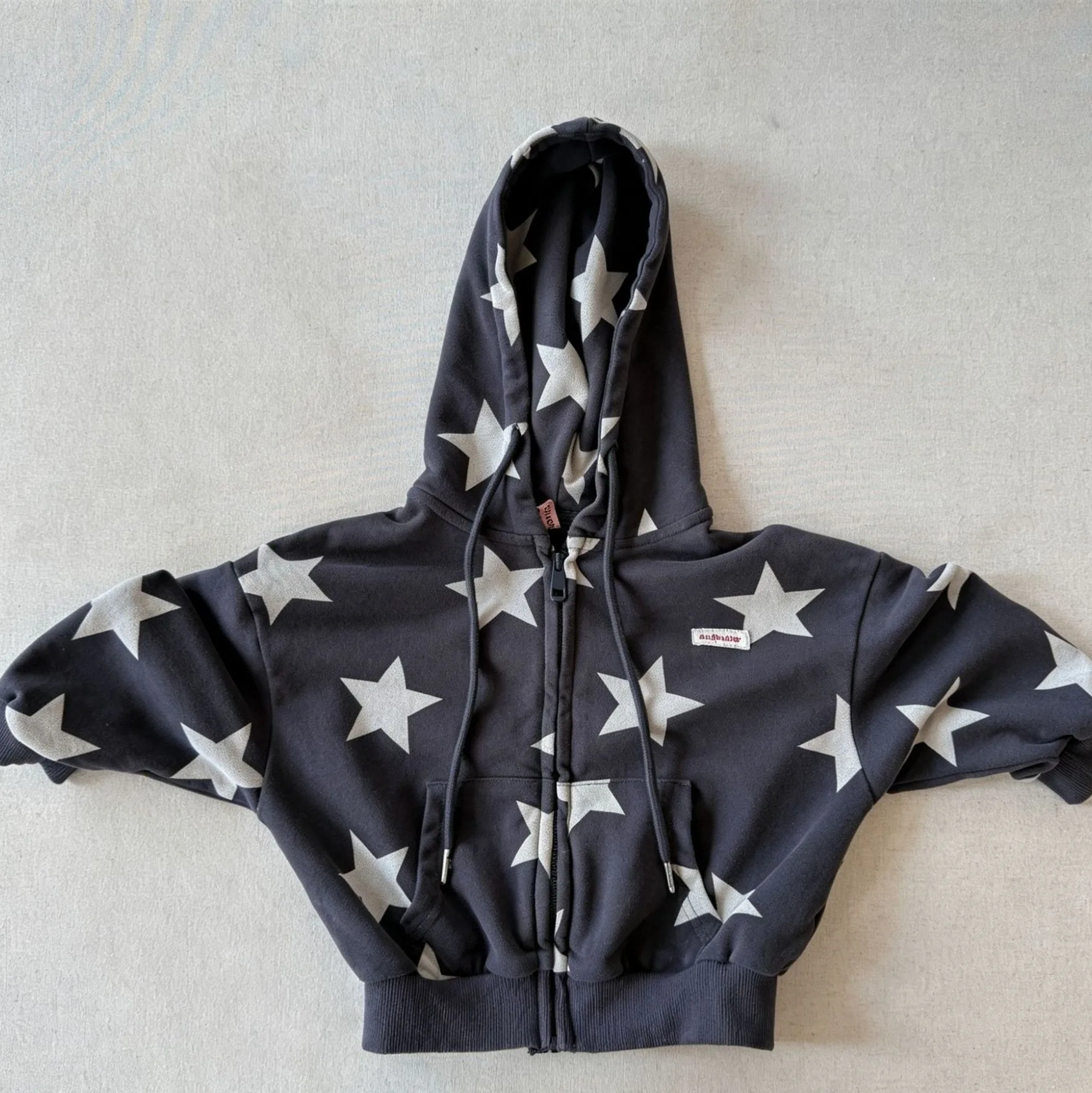 WT2883 New Autumn Stock for Boys and Girls Vintage Star All-over Print Hooded Sweatshirt Children's Jacket Top