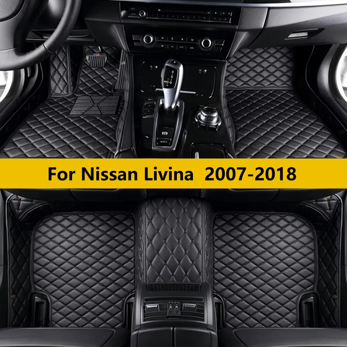Car Floor Mat For Nissan Livina 2007 2008 2009 2010 2011 2012 2013 2014 2015 2016 2017 2018 Auto Leather Carpet Pads Foot Matts