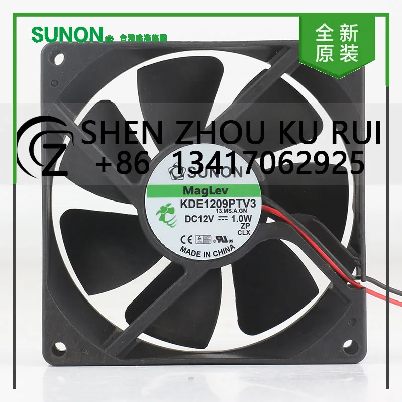 

New Sunon 5V 24V 48V DC12V 1.0W AC EC 9025 90X90X25MM 9CM Maglev Server Chassis Inverter Mute three-wire KDE1209PTV3 cooling fan