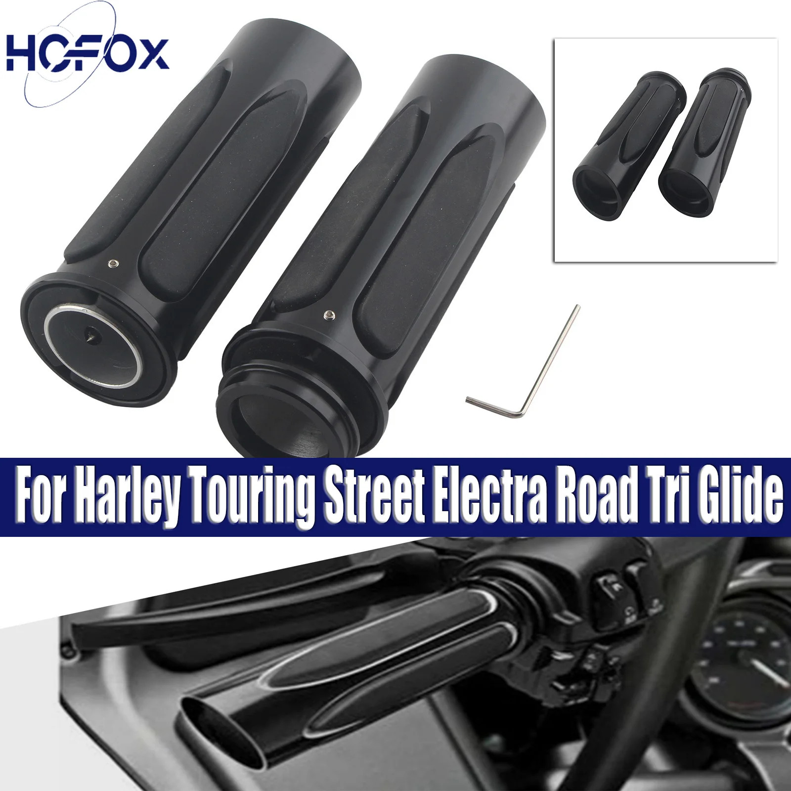 

Motorcycle Hand Grips Handlebar Grip For Harley Touring Street Electra Road Tri Glide Electronic Throttle Hand Grips