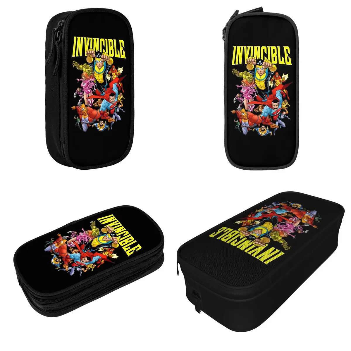 Fun Invincible Cartoon Super Hero Cartoon Pencil Case Pencilcases Pen for Student Large Storage Bag Students School Cosmetic