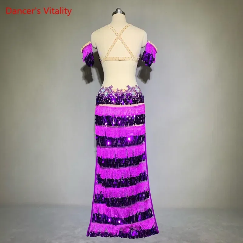 Belly Dance Performance Suit  Tribal Clothes Women Professional Clothes Customize Child Adult Oriental Dance Competition Suit